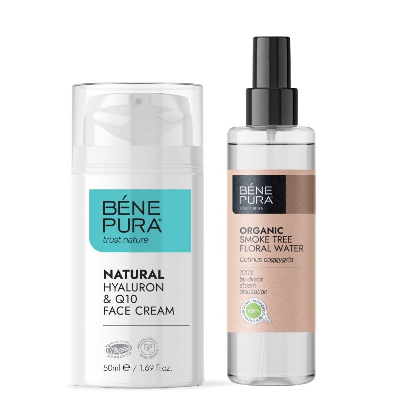 Bio Rujevina Cvjetna vodica i Hyaluron & Q10 Krema za Lice - GMC