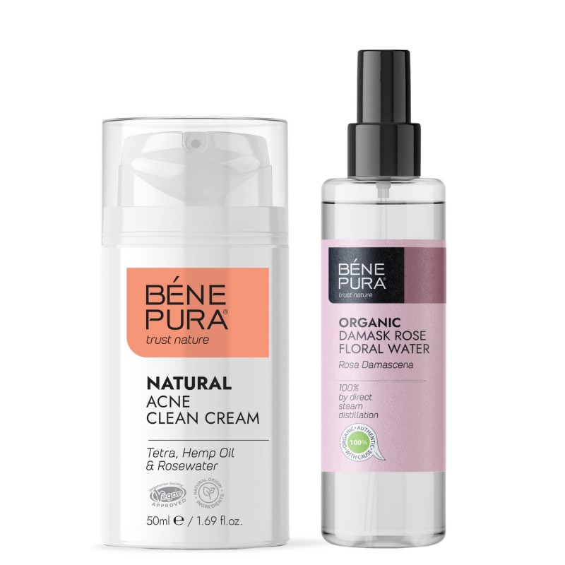 Krema za Lice Protiv Akni i Bio Damaščanske Ruže Cvjetna vodica - GMC