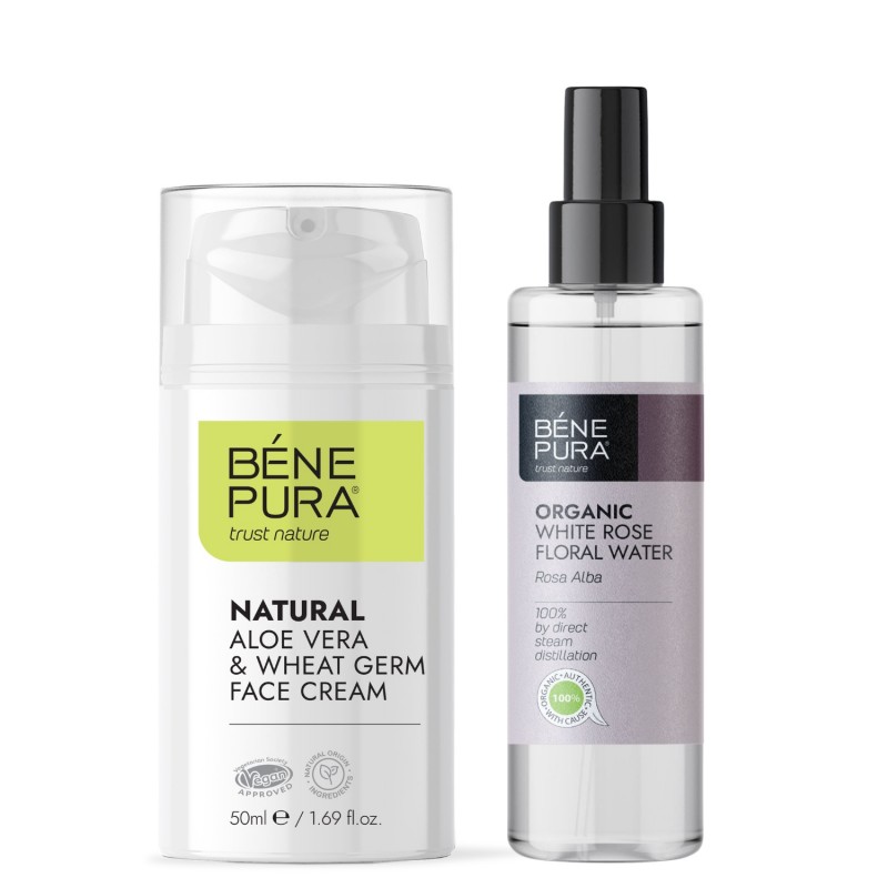 Aloe Vera Krema za Lice i Bio Bijela Ruža Cvjetna vodica - 