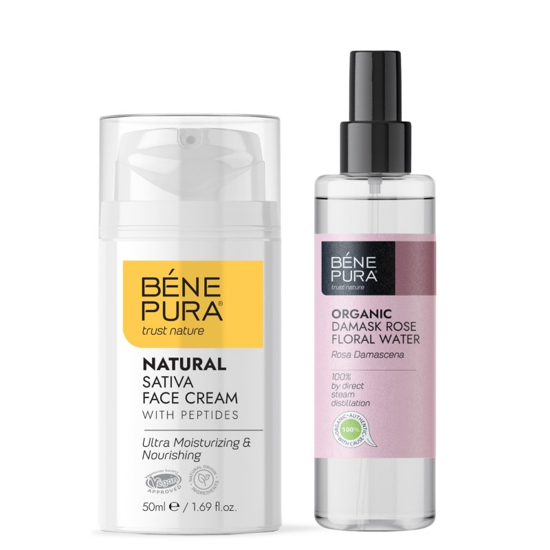 Hidratantna Krema za Lice i Bio Damaščanske Ruže Cvjetna vodica - GMC