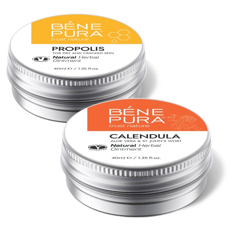 Mast za Svrbež s 30% Propolisom i Mast za Opekline i Rane s Nevenom, Aloe Verom i Gospine trave - GMC