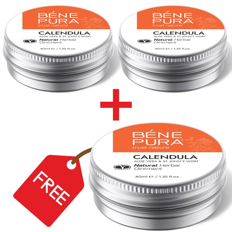 3x Mast za Opekline i Rane s Nevenom, Aloe Verom i Gospine trave - 40ml - Setovi